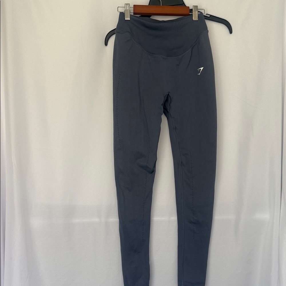 Gymshark Charcoal Leggings with White Logo